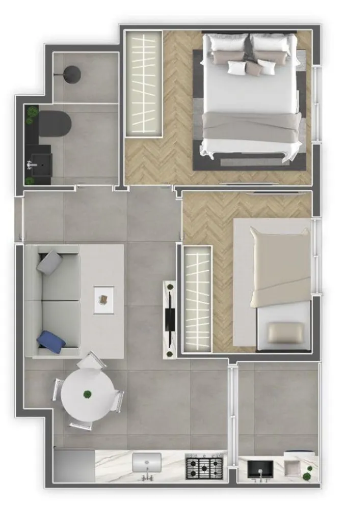 Apartamento, 2 quartos, 34 m² - Foto 2