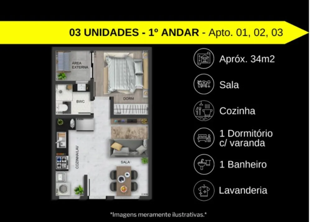 Apartamento, 2 quartos, 36 m² - Foto 12