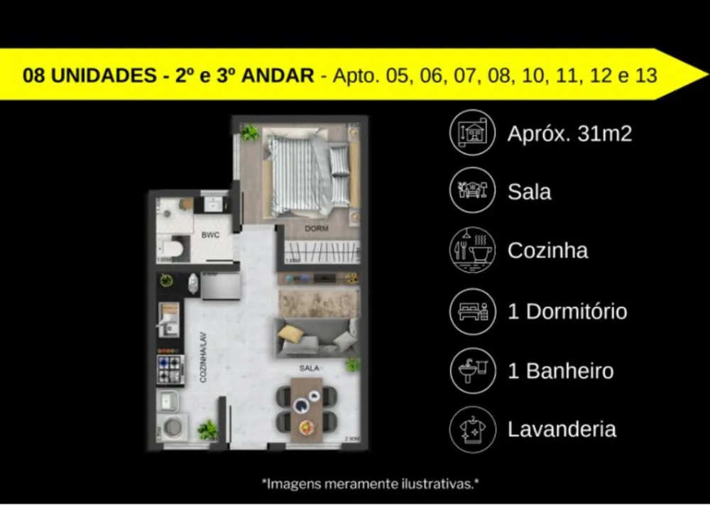 Apartamento, 2 quartos, 36 m² - Foto 4