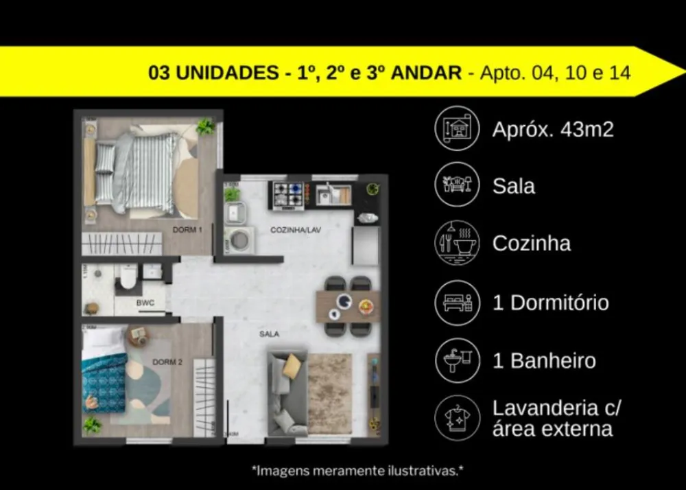 Apartamento, 2 quartos, 36 m² - Foto 7