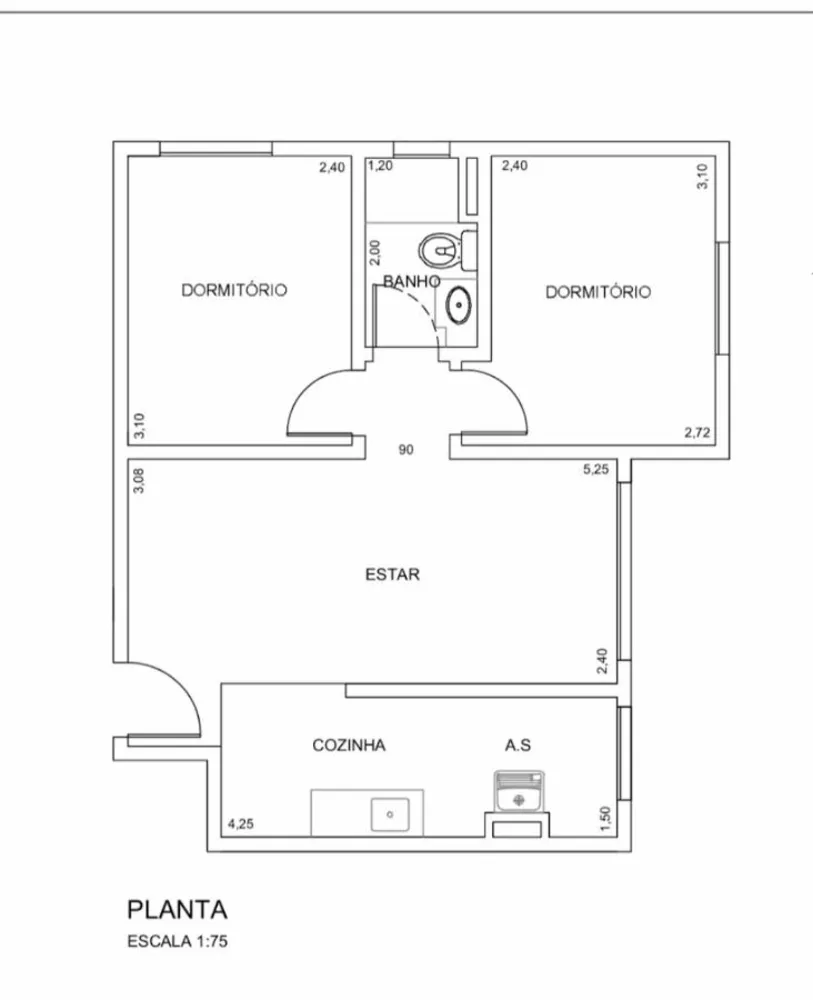 Apartamento, 2 quartos, 44 m² - Foto 9