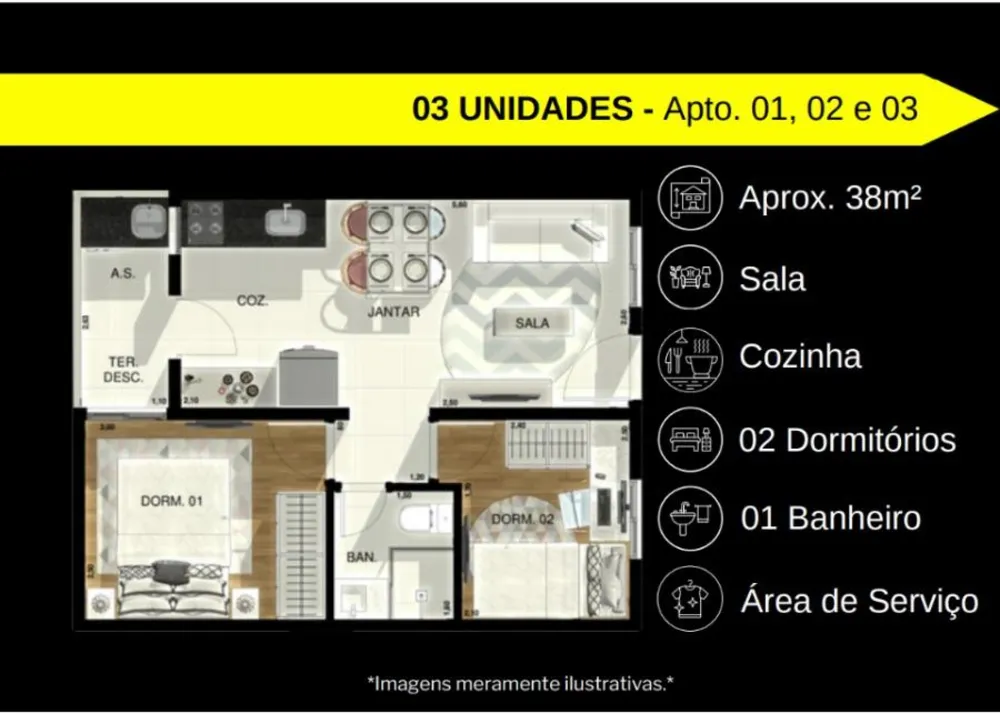 Apartamento, 2 quartos, 120 m² - Foto 3