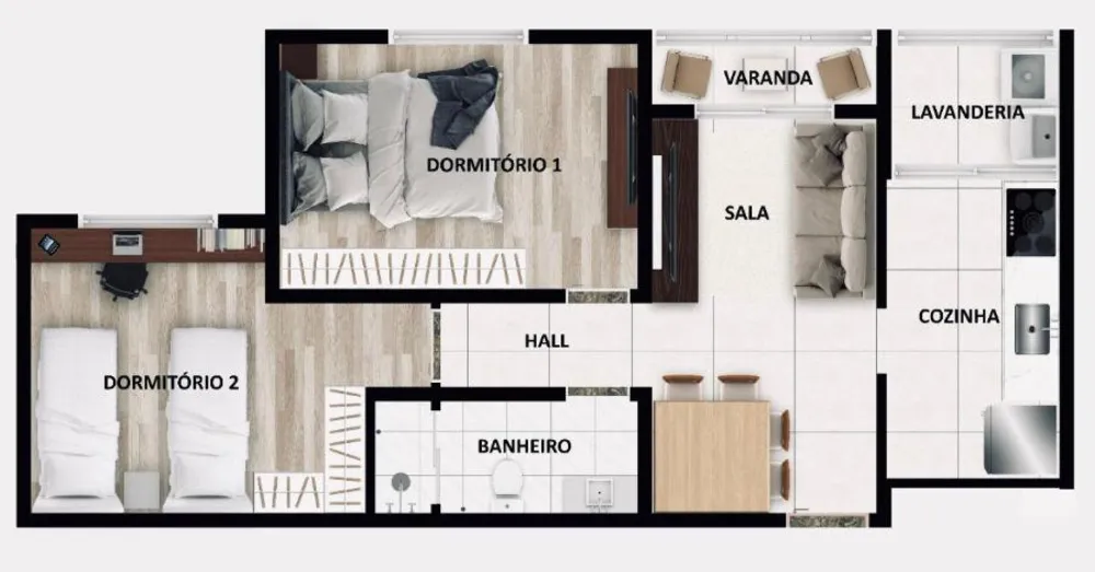 Apartamento, 2 quartos, 53 m² - Foto 6