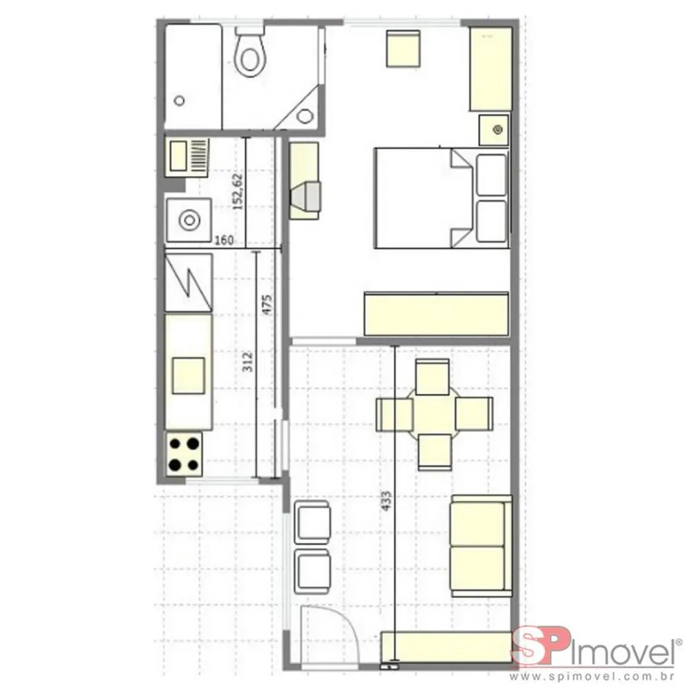 Apartamento, 1 quarto, 43 m² - Foto 1