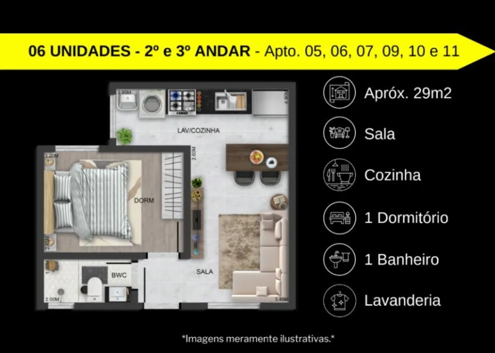 Apartamento, 1 quarto, 28 m² - Foto 5