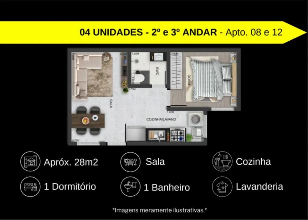 Apartamento, 1 quarto, 28 m² - Foto 6