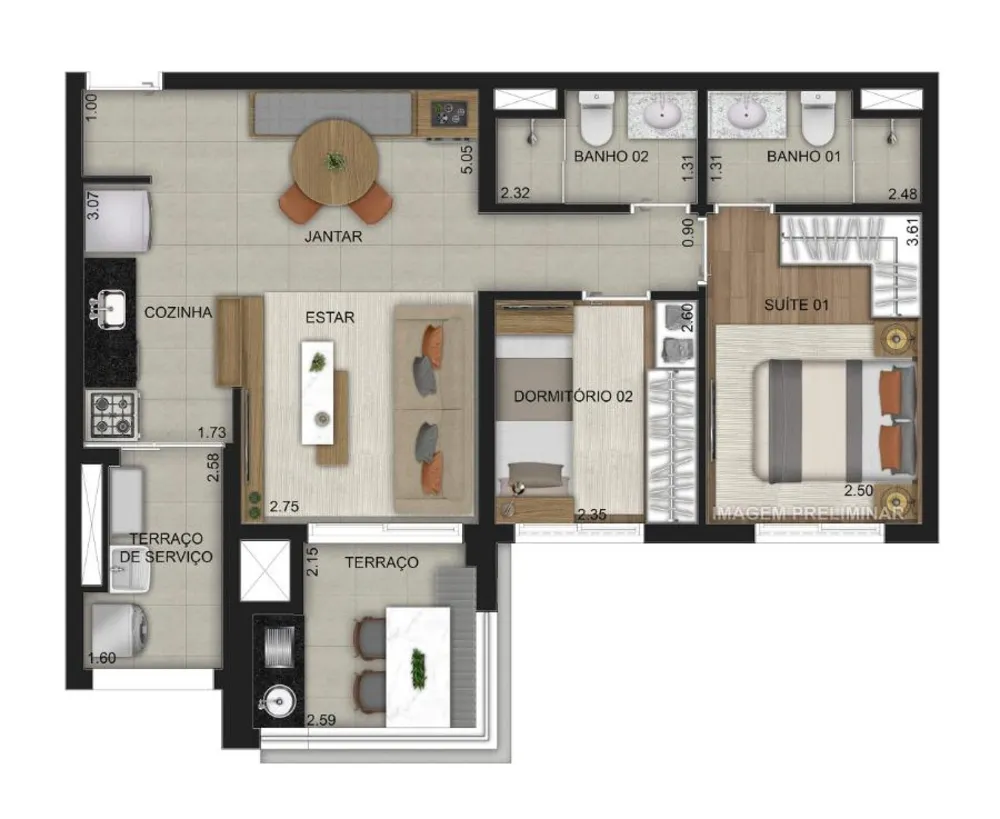 Apartamento, 3 quartos, 87 m² - Foto 9