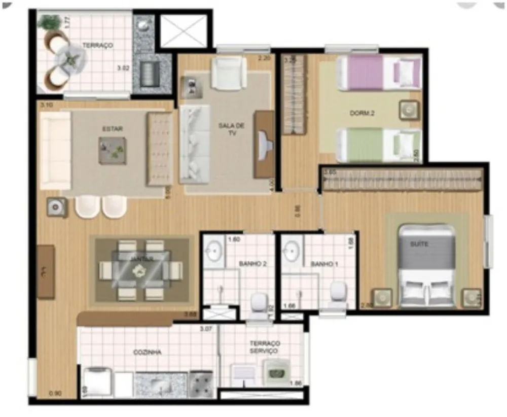 Apartamento, 3 quartos, 76 m² - Foto 7