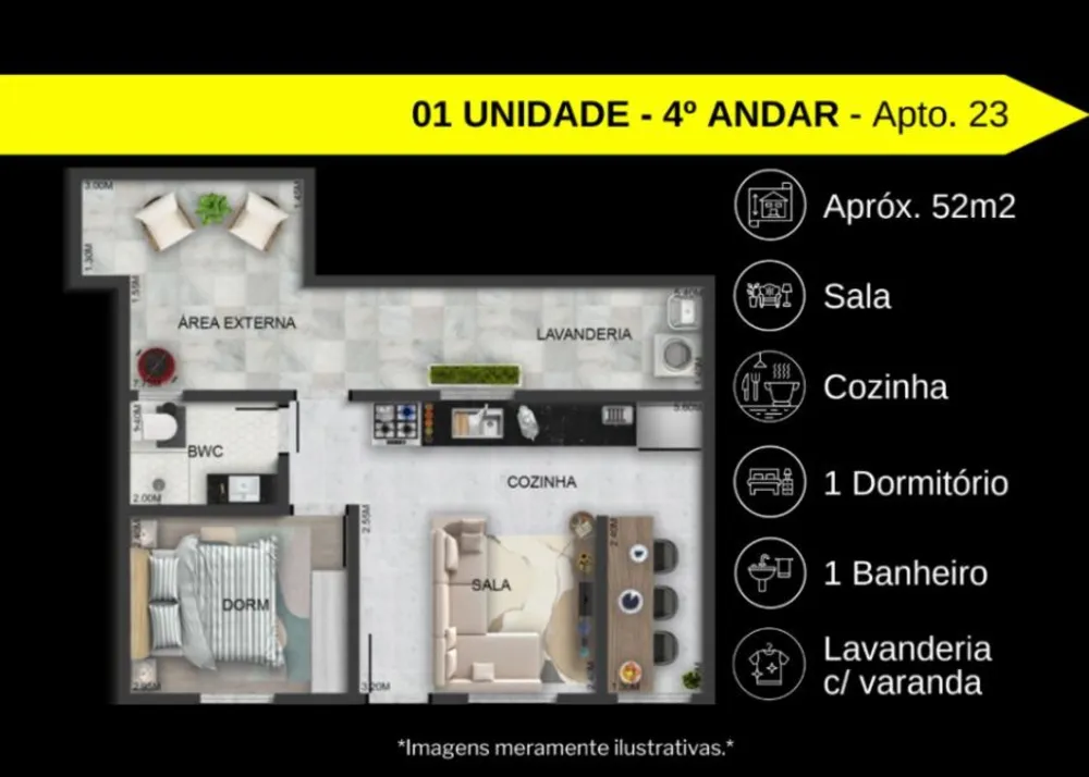 Apartamento, 2 quartos, 27 m² - Foto 9
