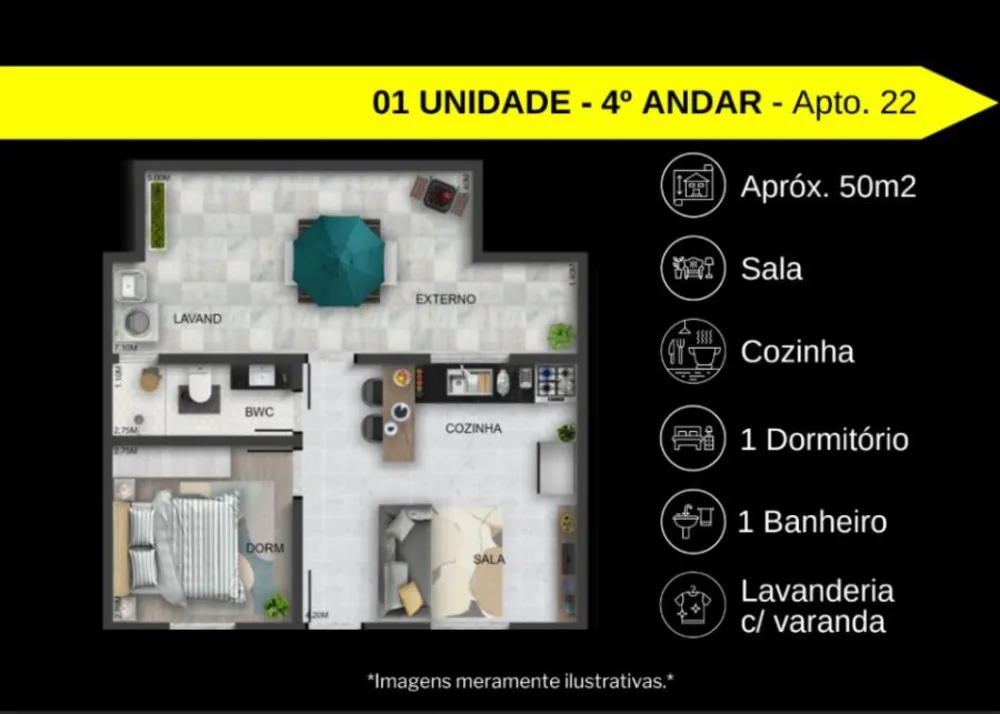 Apartamento, 2 quartos, 27 m² - Foto 8
