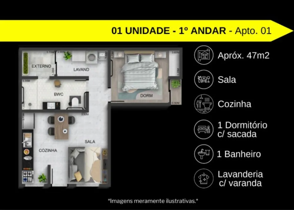 Apartamento, 2 quartos, 27 m² - Foto 2