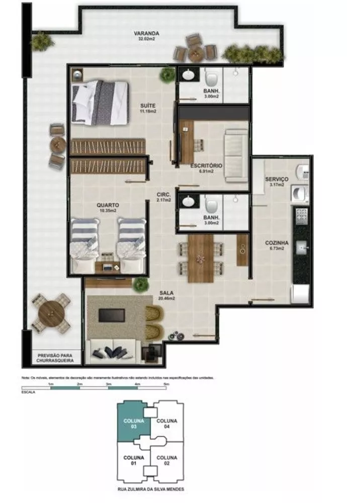 Apartamento, 2 quartos, 105 m² - Foto 3