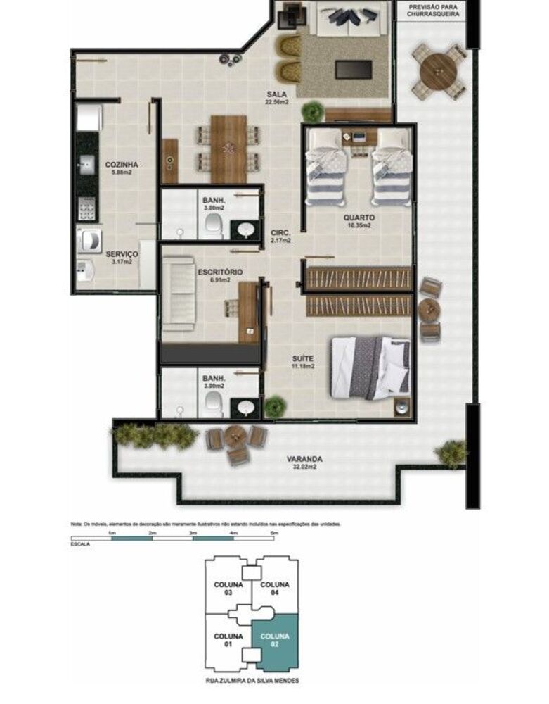 Apartamento à venda com 2 quartos, 105m² - Foto 7