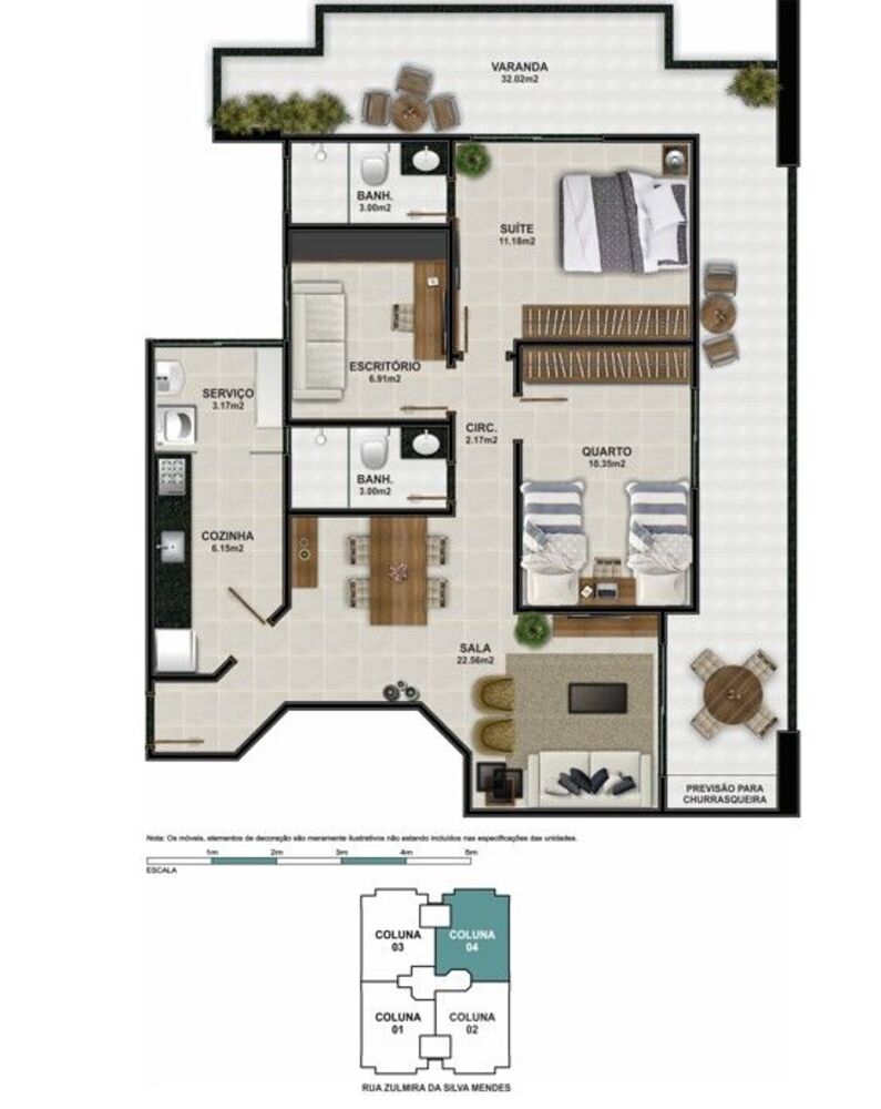 Apartamento à venda com 2 quartos, 105m² - Foto 13