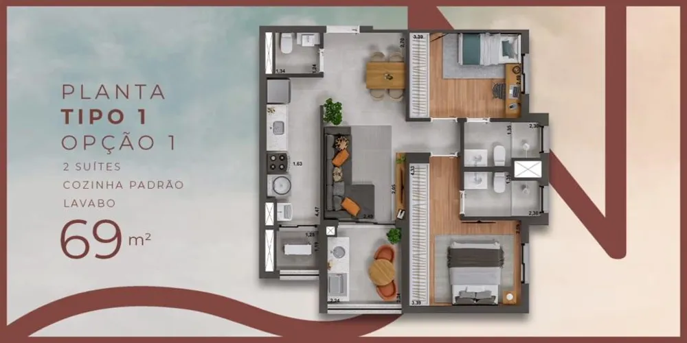 Apartamento, 2 quartos, 69 m² - Foto 5