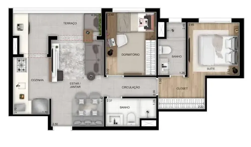 Apartamento, 2 quartos - Foto 5