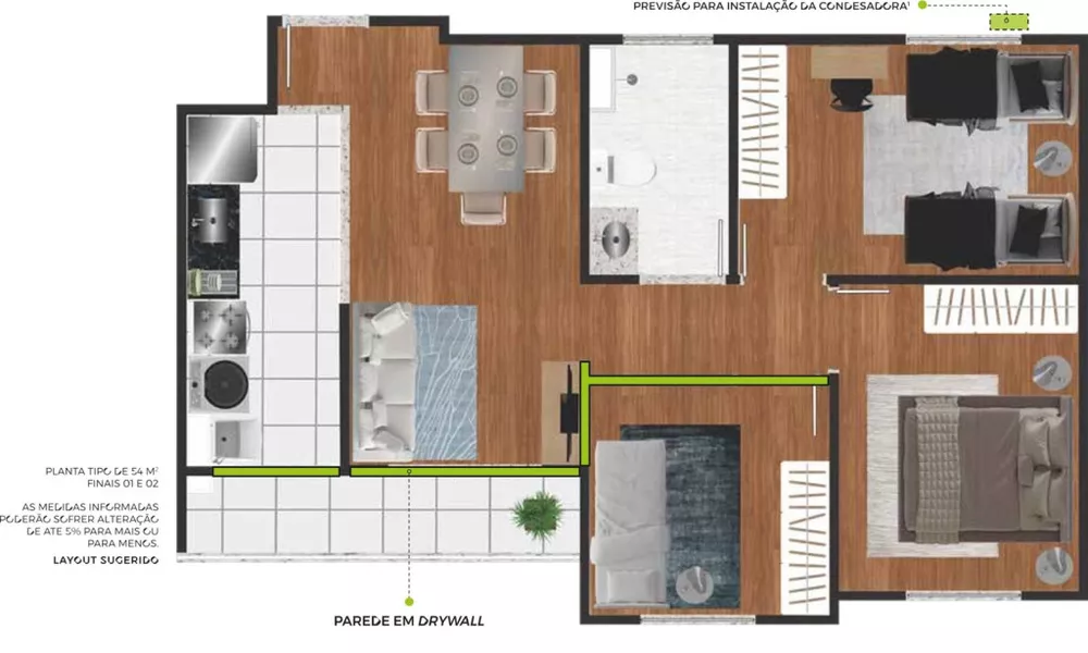 Casa, 2 quartos, 54 m² - Foto 1