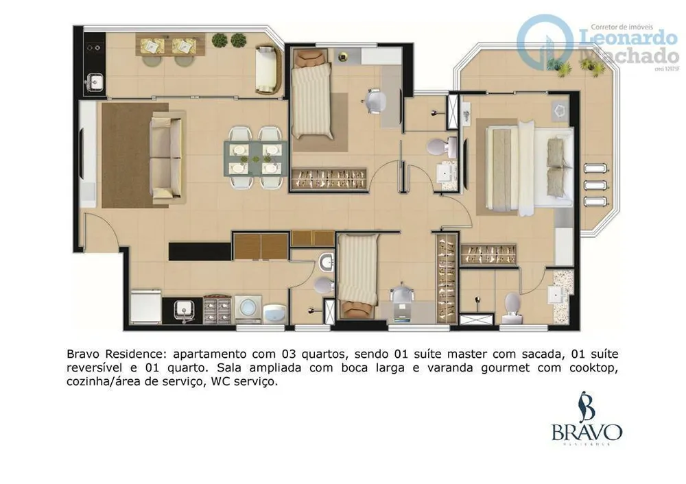 Apartamento, 3 quartos, 75 m² - Foto 11