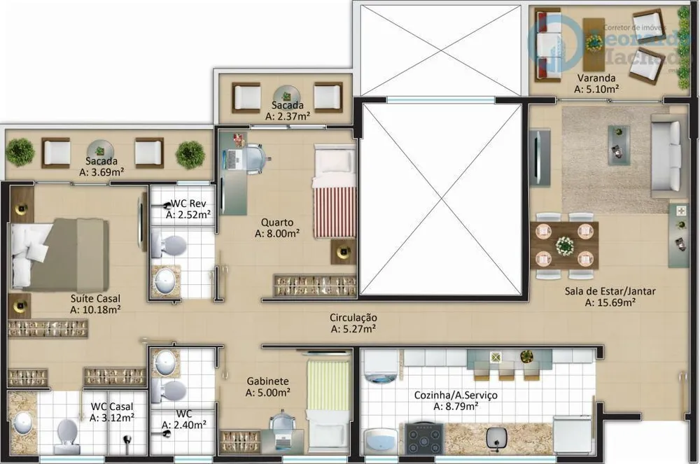 Apartamento, 3 quartos, 82 m² - Foto 8