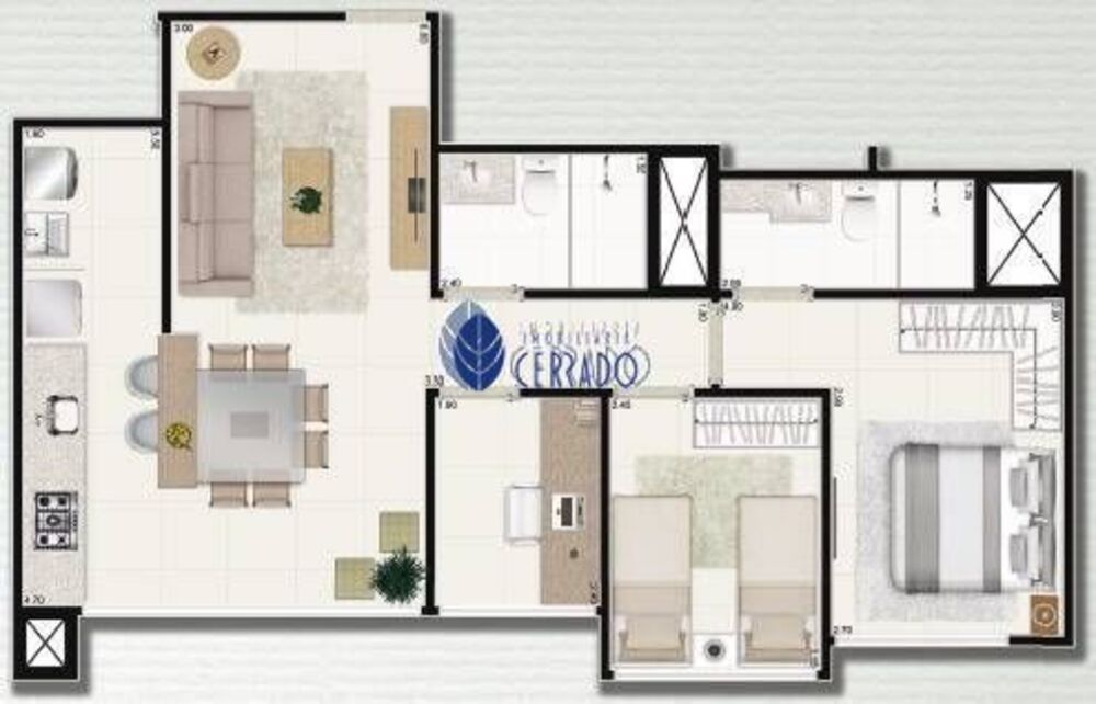 Apartamento à venda com 2 quartos, 75m² - Foto 6