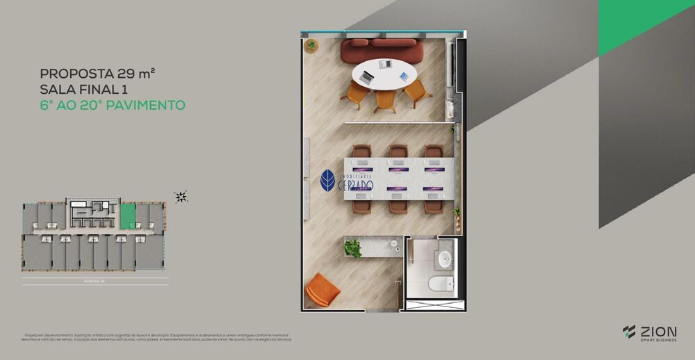 Conjunto Comercial-Sala à venda com 1 quarto, 28m² - Foto 4