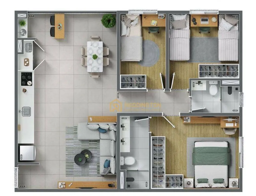 Apartamento, 3 quartos, 102 m² - Foto 2