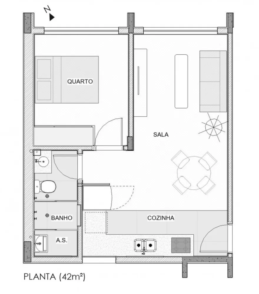 Apartamento, 1 quarto, 42 m² - Foto 12