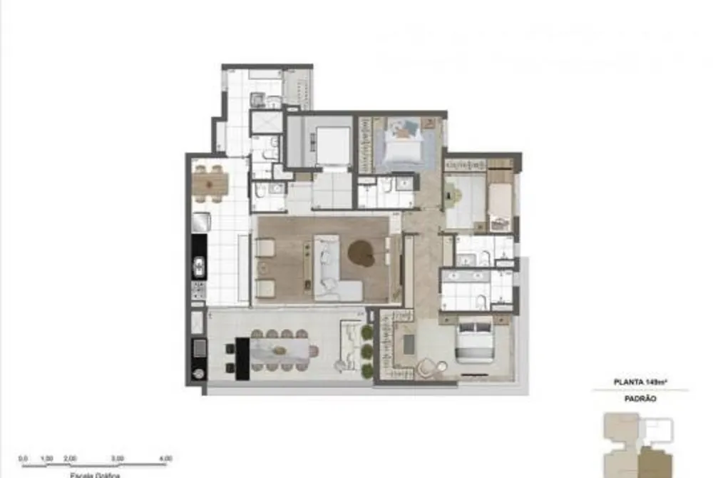 Apartamento, 3 quartos, 149 m² - Foto 2
