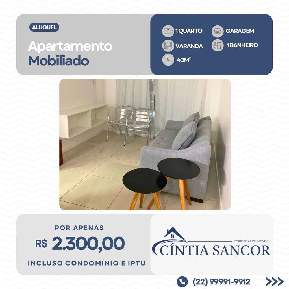 Apartamento para alugar com 1 quarto, 40m² - Foto 1