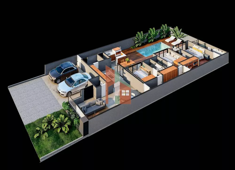 Casa, 3 quartos, 194 m² - Foto 1