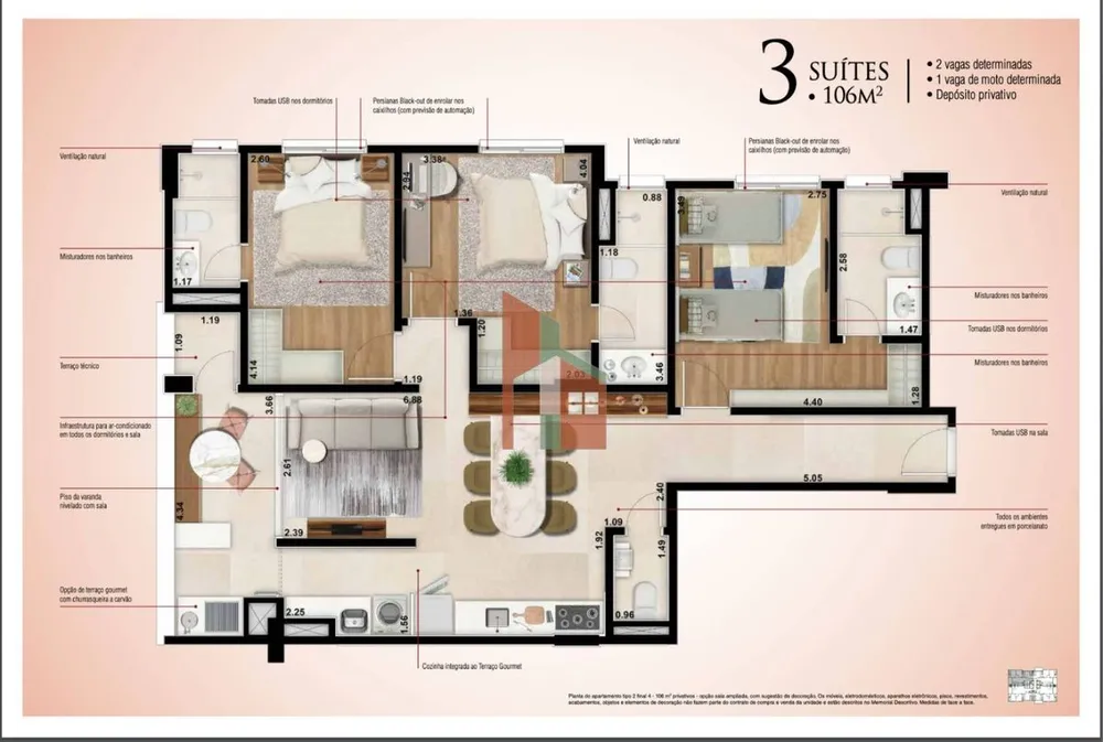Apartamento, 2 quartos, 69 m² - Foto 5