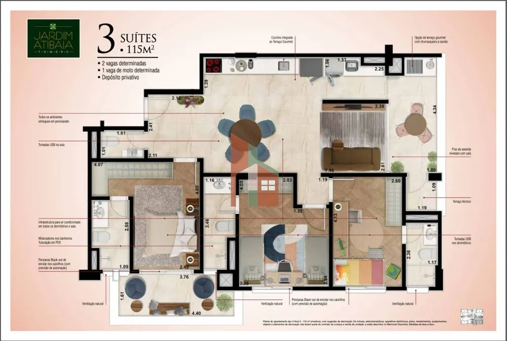 Apartamento, 2 quartos, 69 m² - Foto 3