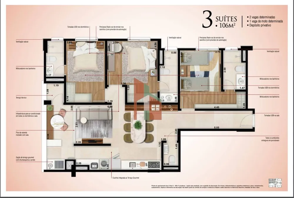 Apartamento, 2 quartos, 69 m² - Foto 5