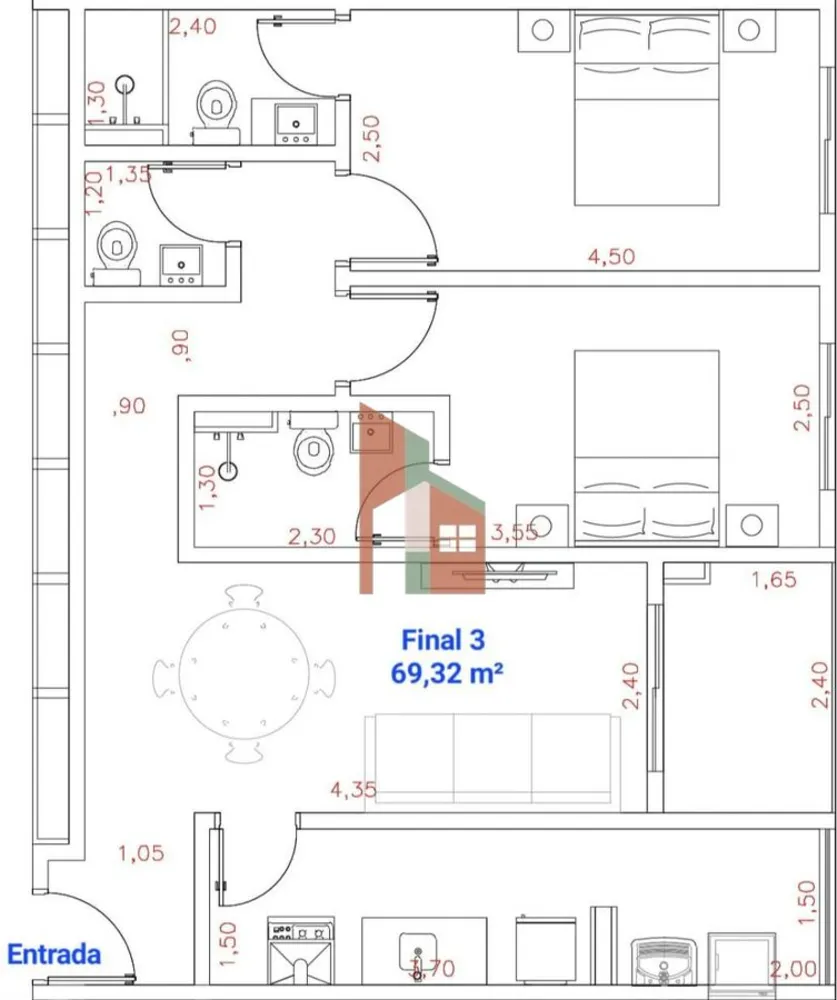 Apartamento, 2 quartos, 68 m² - Foto 4