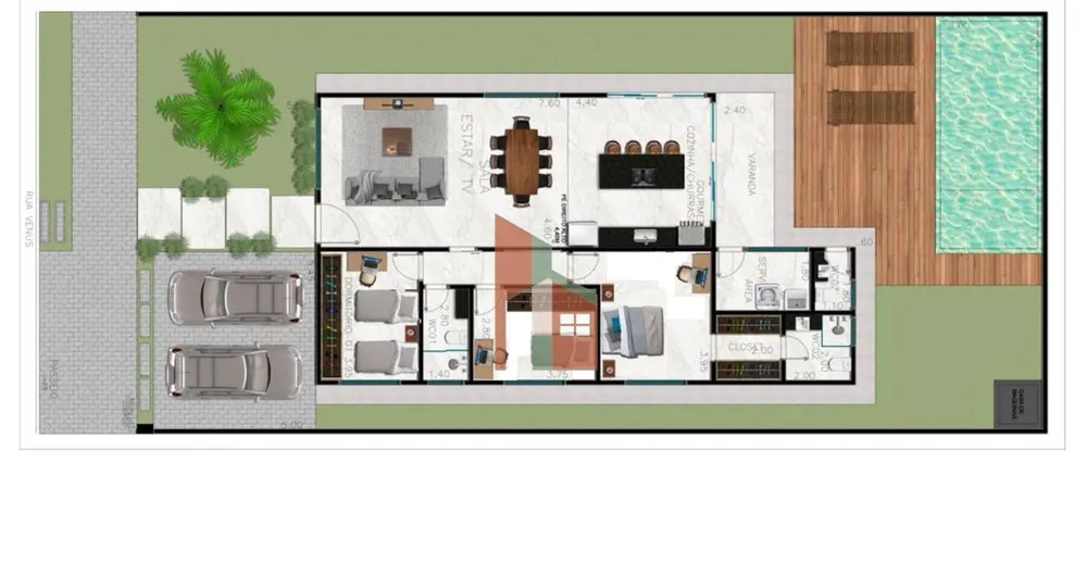 Casa de Condomínio, 3 quartos - Foto 2