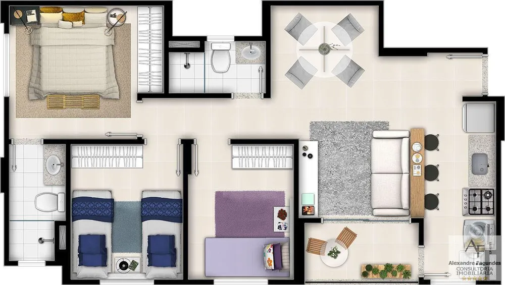 Apartamento, 3 quartos, 65 m² - Foto 9