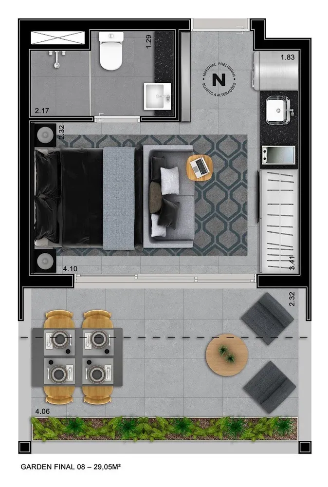 Apartamento, 1 quarto, 25 m² - Foto 8