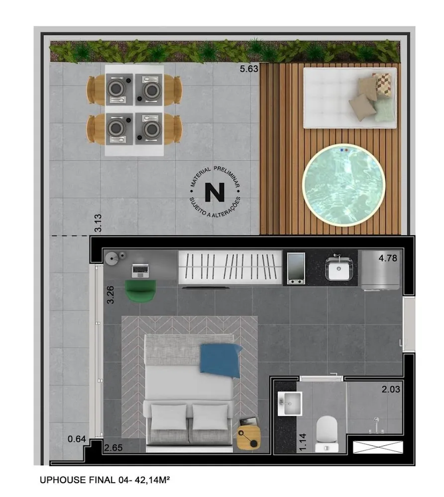 Apartamento, 1 quarto, 25 m² - Foto 4
