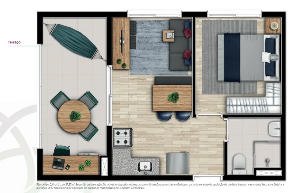 Apartamento, 1 quarto, 27 m² - Foto 12