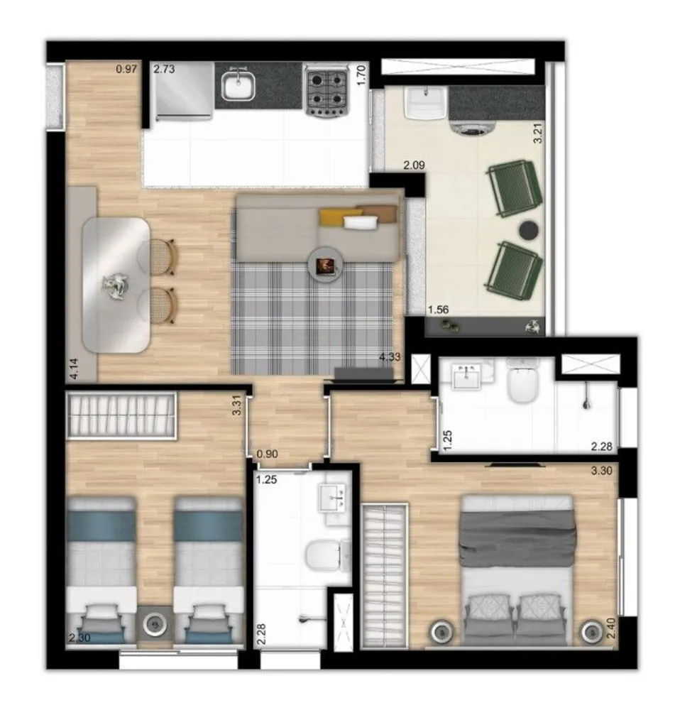 Kitnet-Studio, 25 m² - Foto 11