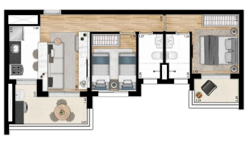Kitnet-Studio, 25 m² - Foto 9
