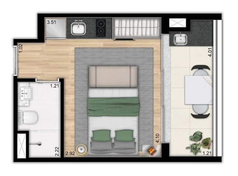Kitnet-Studio, 25 m² - Foto 8