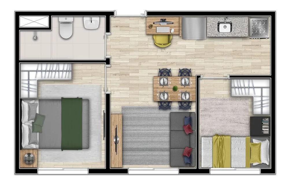 Apartamento, 2 quartos, 37 m² - Foto 10