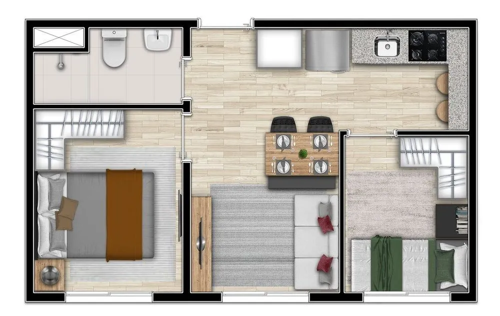 Apartamento, 2 quartos, 33 m² - Foto 9