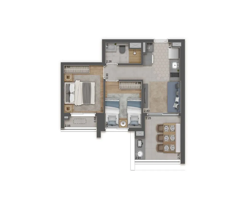 Apartamento, 2 quartos, 47 m² - Foto 15