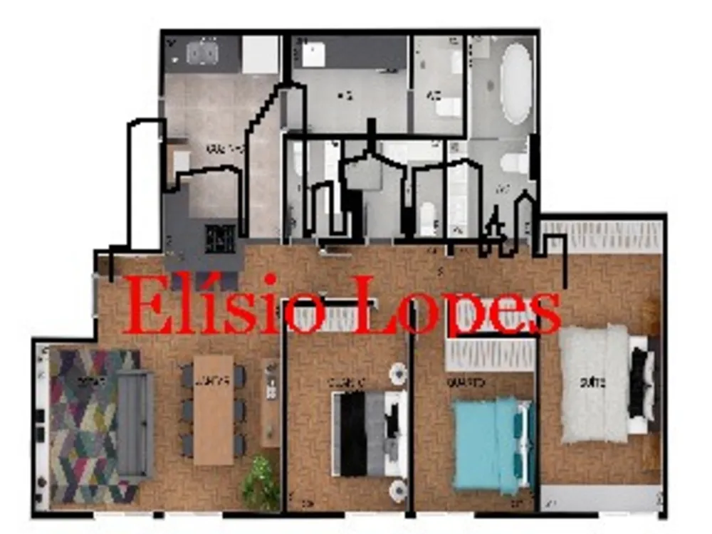 Apartamento, 3 quartos, 130 m² - Foto 2