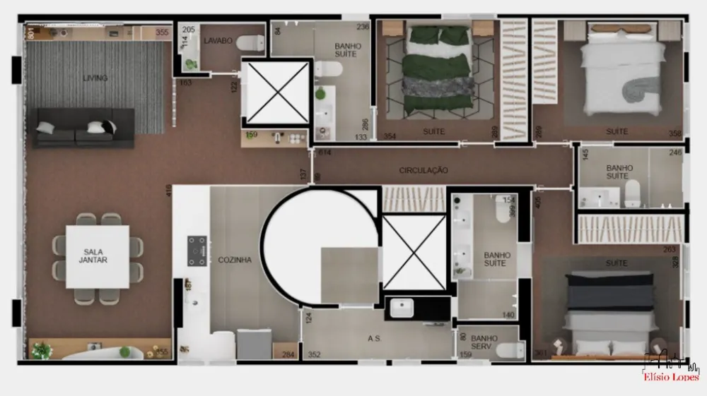Apartamento, 3 quartos, 126 m² - Foto 2