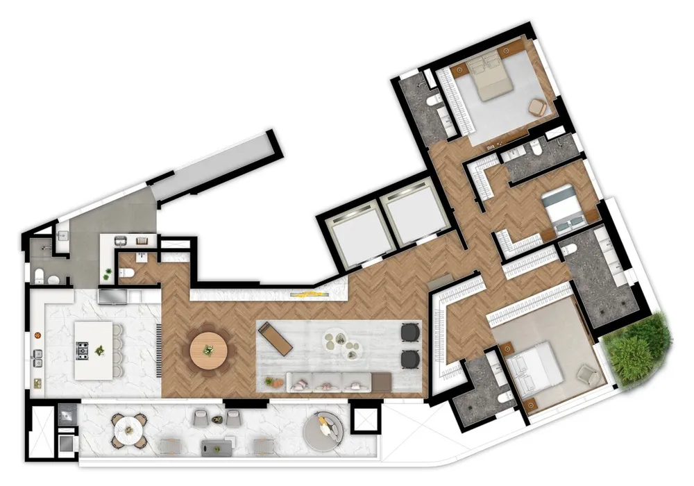 Apartamento, 3 quartos, 234 m² - Foto 1