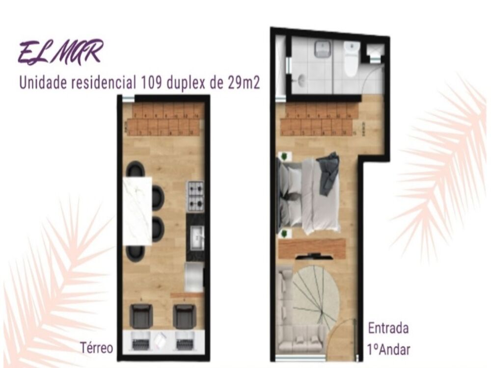 Apartamento, 1 quarto, 29 m² - Foto 1