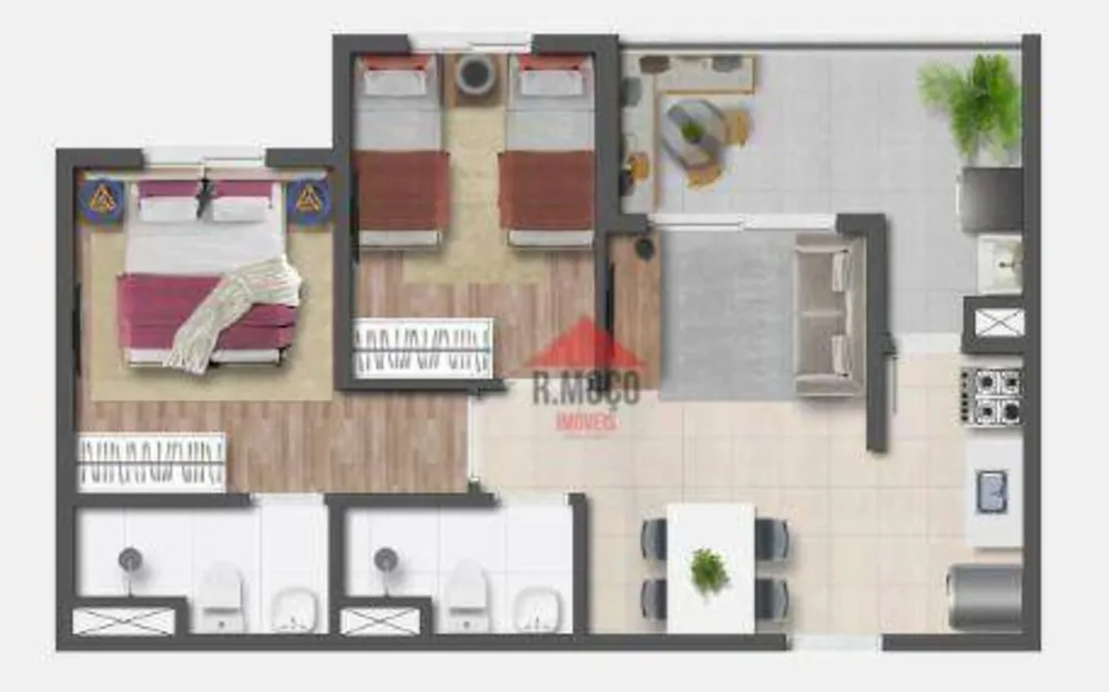 Apartamento, 2 quartos, 47 m² - Foto 2